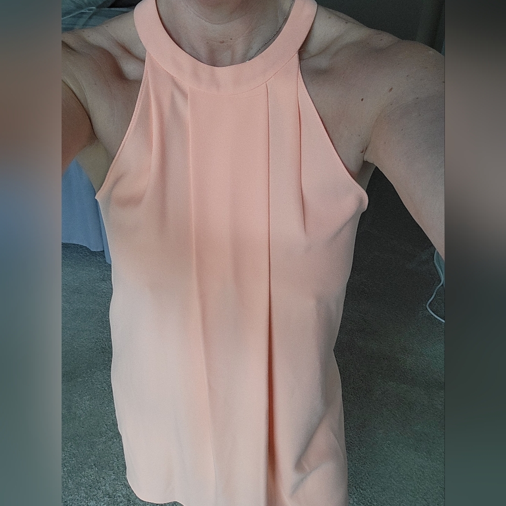 Bishop + Young Coral Halter Dress